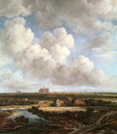 在1670年哈勒姆附近的乡村漂白地面 作者 Jacob van Ruisdael