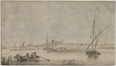 多德雷赫特河景，1775-1815年。 作者 雅各布·范·斯特莱