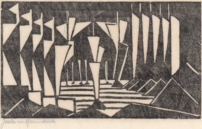 作文（湖上航行） 作者 Jacoba van Heemskerck（艺术家签名）