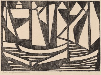 船只，1915年。 作者 雅各巴·范·亨斯科克·范·贝斯特