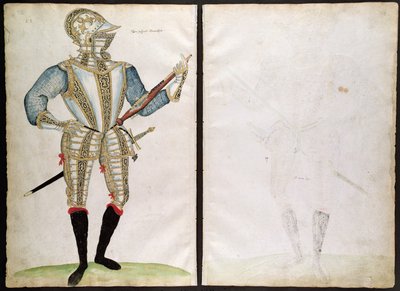 约翰史密斯爵士的盔甲套装，来自An Elizabethan Armourers专辑 作者 雅各布·海尔德（Jacobe Halder）
