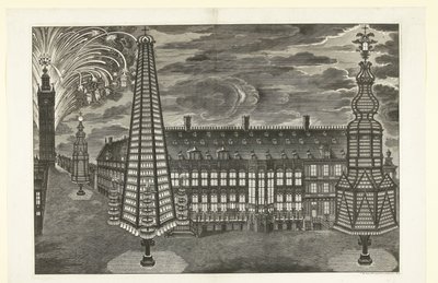 根特的照明和焰火，1717 年 作者 雅各布斯·哈雷维恩