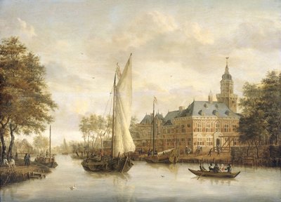 Nijenrode 城堡位于布罗伊克伦附近的 Vecht 河上 作者 雅各布斯斯托克