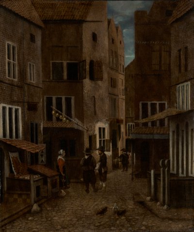 街景（面板上有油） 作者 Jacobus Vrel或Frel