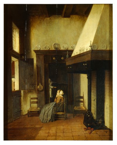 护士》（油画） 作者 Jacobus Vrel或Frel