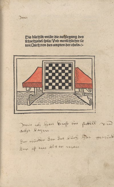棋谱》，1483年。 作者 雅各布斯·德·塞索利斯
