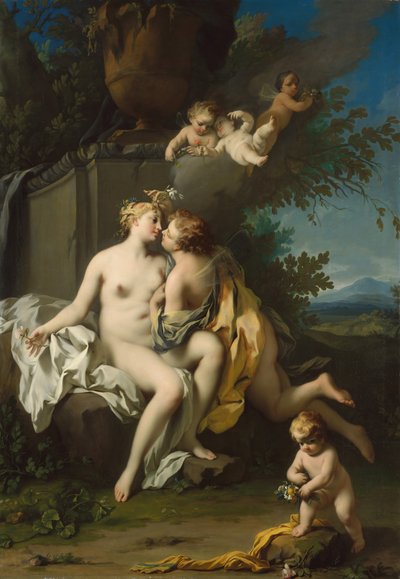 Flora and Zephyr，1730年代。 作者 雅各布·阿米戈尼