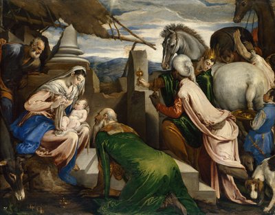 玛吉的崇拜 作者 哈科波·巴萨诺（Jacopo Bassano）