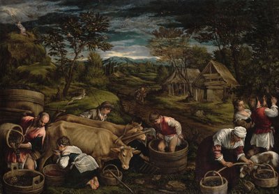 收获，（摩西接受十诫），1576年（详见65690） 作者 哈科波·巴萨诺（Jacopo Bassano）