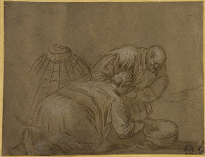 在篮子里寻找的农民夫妇 作者 哈科波·巴萨诺（Jacopo Bassano）
