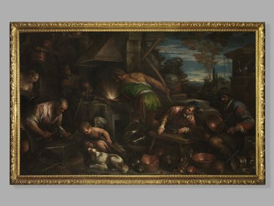 火神熔炉，约1580-84年 作者 哈科波·巴萨诺（Jacopo Bassano）
