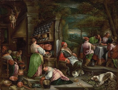 以马us斯的晚餐 作者 哈科波·巴萨诺（Jacopo Bassano）