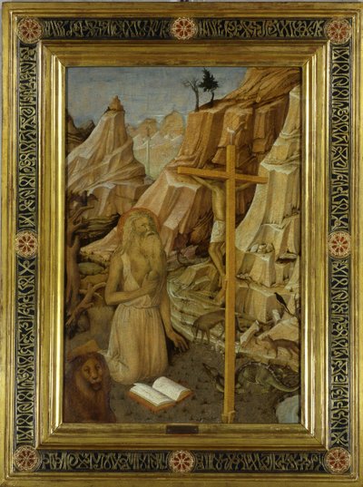 1450年，沙漠中的it悔圣杰罗姆。 作者 雅各布·贝里尼（Jacopo Bellini）