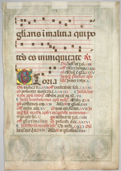 渐变叶片装饰首字母（背面） 作者 Jacopo Filippo d'Argenta