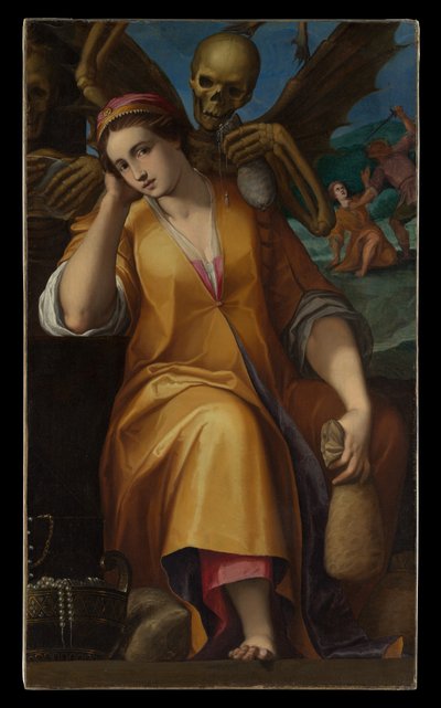 寓言的阿瓦里斯，约1590年（布面油画） 作者 雅各布·利戈齐（Jacopo Ligozzi）