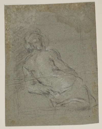 向左倾斜的半身半裸体男性形象 作者 哈科波·巴萨诺（Jacopo Bassano）