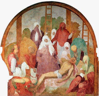 基督的受难：雅格布 (Iacopo) Carrucci dit il Pontormo (Pontormo) (1494-1556) 1523-1525 Sun. 300x290 cm 佛罗伦萨，Certosa del Galluzzo 的壁画 作者 雅各布·蓬托尔莫