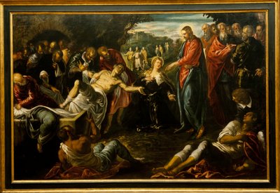 拉撒路的复活 作者 Jacopo Robusti (工作室) Tintoretto