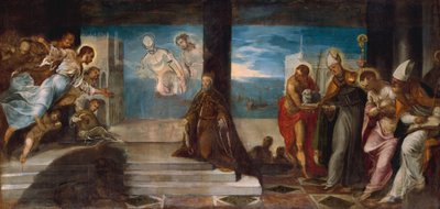 Doge Alvise Mocenigo被提交给救赎者，第1577页 作者 雅各布·罗布斯提·丁托列托