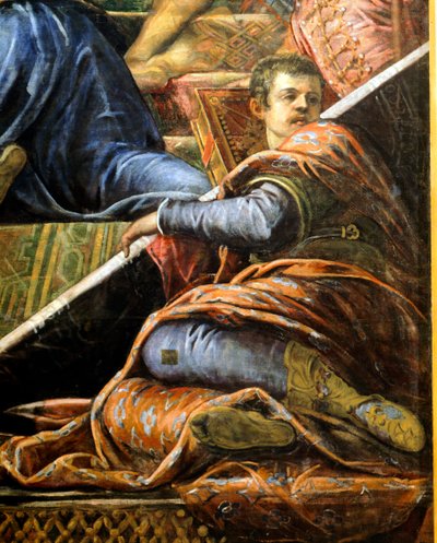 总督Niccolo da Ponte接受威尼斯的橄榄枝，由Jacopo Robusti（即丁托列托）创作（1518-1594年），细节，Sala del Maggior Consiglio（大议会厅），威尼斯公爵宫。 作者 雅各布·罗布斯提·丁托列托