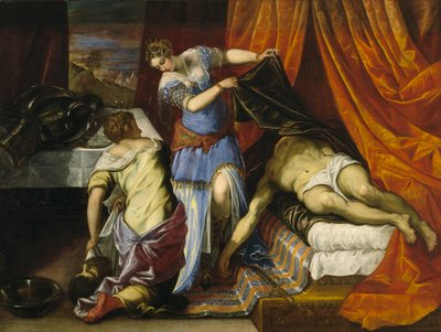 Judith and Holofernes, c.1577 (oil on canvas) 作者 雅各布·罗布斯提·丁托列托