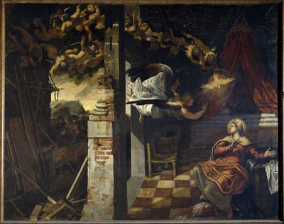 通告。雅各布·罗布斯提（Jacopo Robusti）的绘画，被称为Le Tintoretto（Il Tintoretto）（1518-1594） 作者 雅各布·罗布斯提·丁托列托