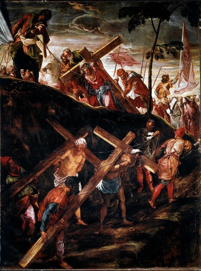 La Montee au Calvary (The Way of the Cross) (The Carriage of the Cross) Jacopo Robusti dit le Tintoret (Tintoretto) (1518-1594) 1566-1567 Sun. 515x390 cm venise, school of San Rocco 绘画 作者 雅各布·罗布斯提·丁托列托