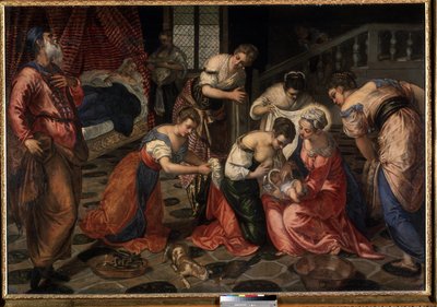 La nativite de Saint Jean Baptiste（《施洗者圣约翰的诞生》）。丁托列托绘画（雅各布-罗布斯蒂-丁托列托 作者 雅各布·罗布斯提·丁托列托