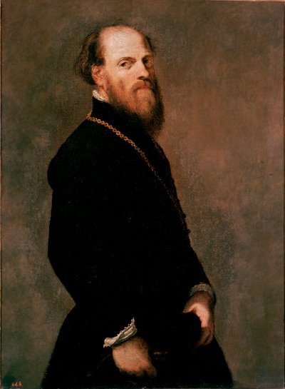 Jacopo Robusti dit Tintoretto在金链画中的绅士肖像 作者 雅各布·罗布斯提·丁托列托