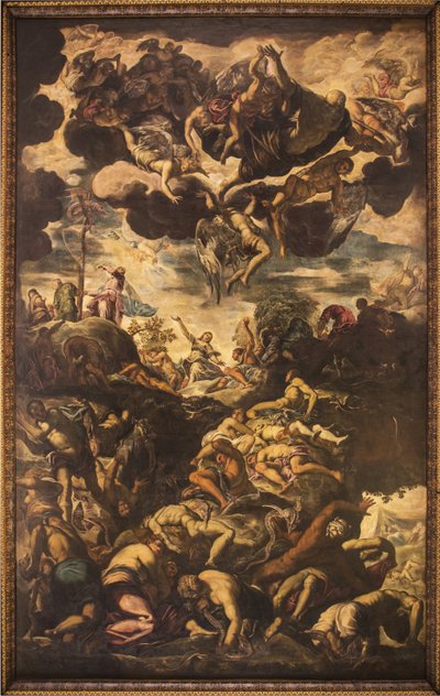 铜蛇的架设，1576年。 作者 雅各布·罗布斯提·丁托列托