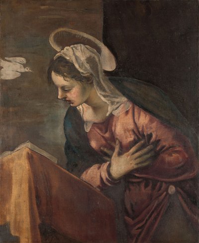 1560-85，从圣母报喜到处女 作者 Jacopo Robusti Tintoretto