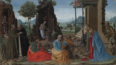神秘的耶稣诞生 作者 Jacopo del Sellaio