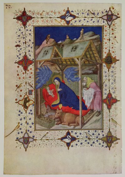 MS 11060-11061巴黎圣母院时间：Prime，基督的诞生，来自&39;Tres Riches Heures du Duc de Berry&39;（详情请致电259702） 作者 雅克·德·赫斯丁