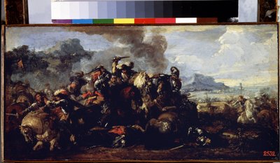 法国和西班牙骑兵之间的战斗 作者 雅克·考特瓦伊斯（Jacques Courtois）