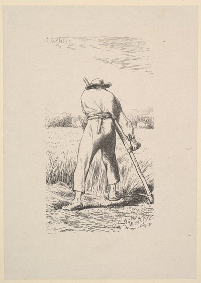 小麦收割机》，1853年。 作者 雅克·阿德里安·拉维耶