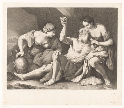 罗得被女儿们喂得醉醺醺 作者 卢卡·乔丹奴（Luca Giordano）
