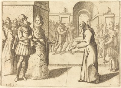 为巴伐利亚国王带来感谢的Capucio，1612年。 作者 雅克·卡洛