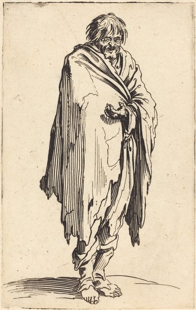 乞丐与赤裸的头和脚，c.1622 作者 雅克·卡洛