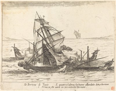1617年，贝尔通号的登船。 作者 雅克·卡洛