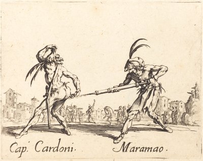 帽子。Cardoni和Maramao，约1622年。 作者 雅克·卡洛