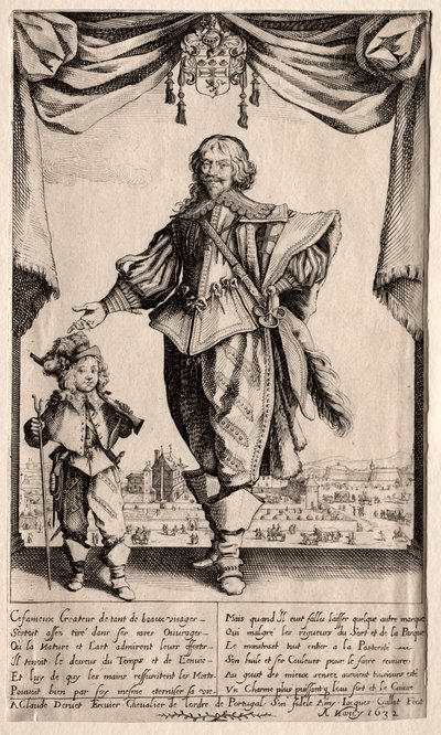 克劳德·德鲁埃和他的儿子，1632年。 作者 雅克·卡洛