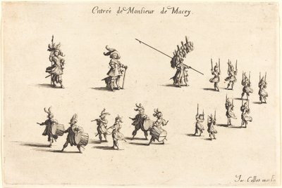 德-梅西先生的条目，1627年。 作者 雅克·卡洛