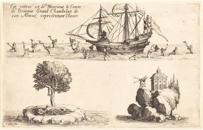 殿下的大内侍布里昂伯爵先生的条目，代表杰森，1627年。 作者 雅克·卡洛