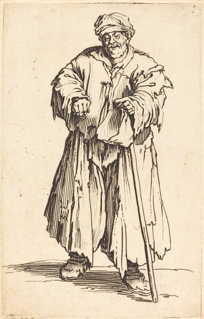 胖胖的乞丐，目光呆滞 作者 Jacques Callot