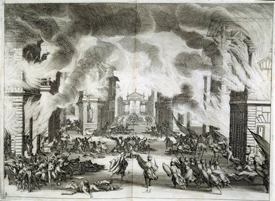 戏剧《索利曼》（Il Solimano）的插图。普洛斯彼罗-博纳雷利的悲剧，第五幕第五场，12 月 8 日 作者 雅克·卡洛