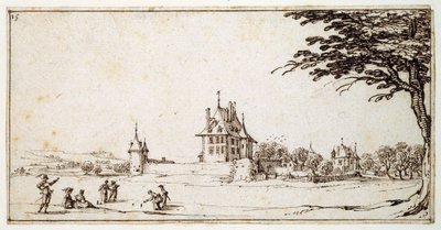 La Neuve Malgrange（纸上钢笔和棕色墨水） 作者 雅克·卡洛