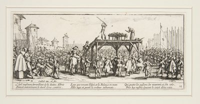 战争的苦难：第 14 号--车轮 作者 Jacques Callot