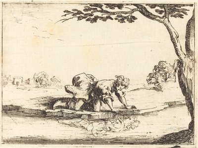 水仙望水》，1628年。 作者 雅克·卡洛
