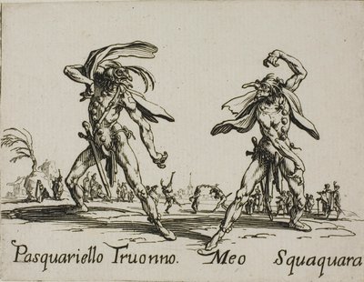 Pasquariello Truonno - Meo Squaquara，第 20 盘，来自 Balli di Sfessania 作者 雅克·卡洛