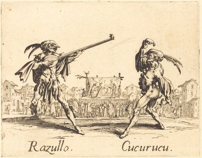 Razullo和Cucurucu，约1622年。 作者 雅克·卡洛